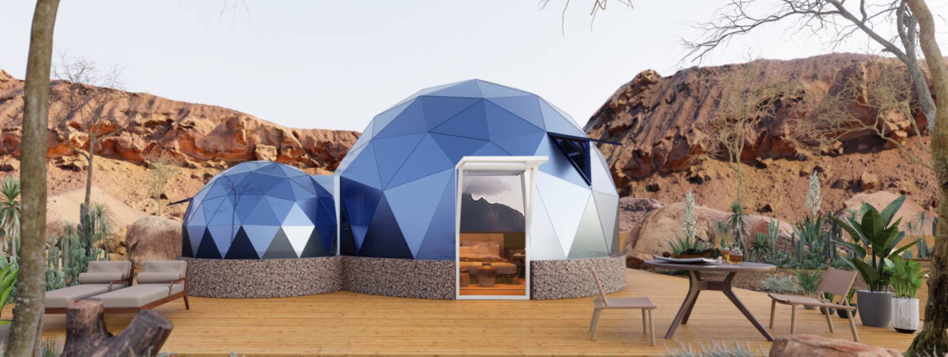 温县球形智能光伏玻璃星空房